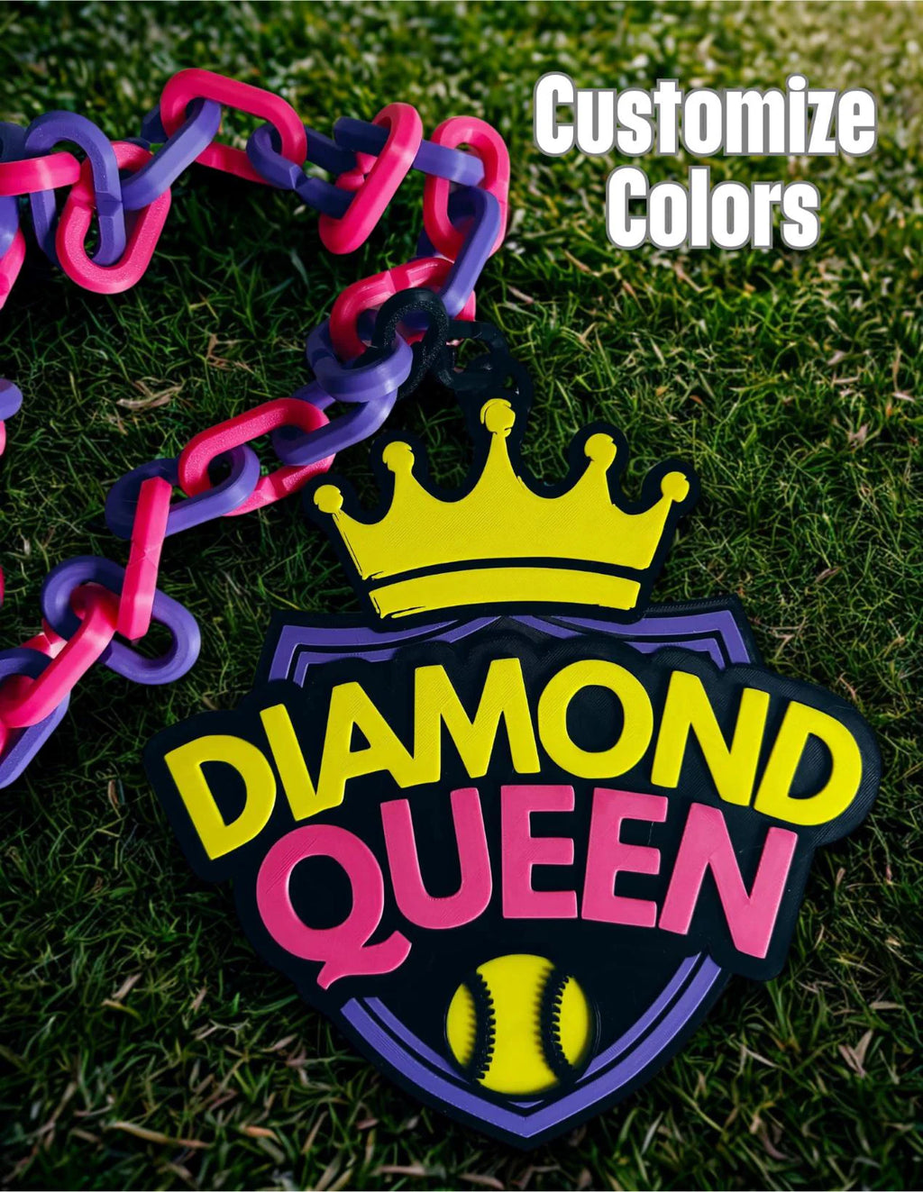 Softball Diamond Queen Hype Chain