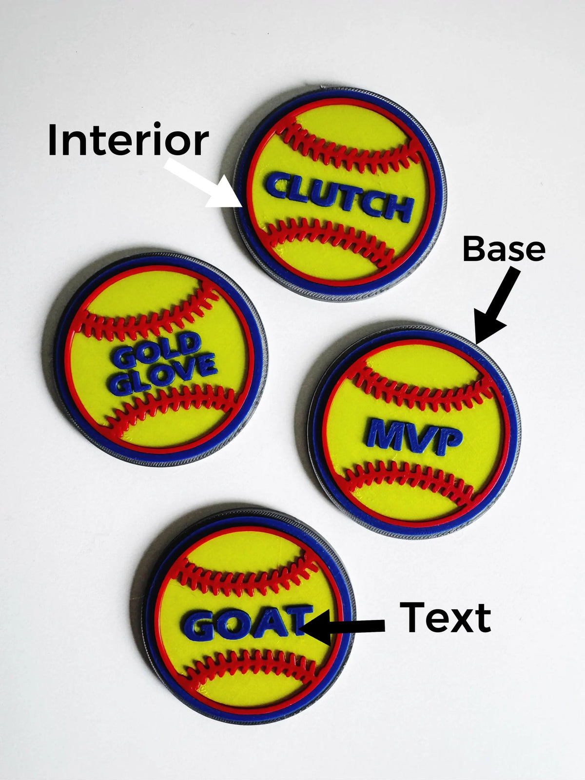 Softball Achievement Tokens – MVP, Clutch, GOAT, Gold Glove & More